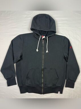 Best Made Co Mens Full Zip Hoodie Sweatshirt Sz Large Black Supima Cotton B1